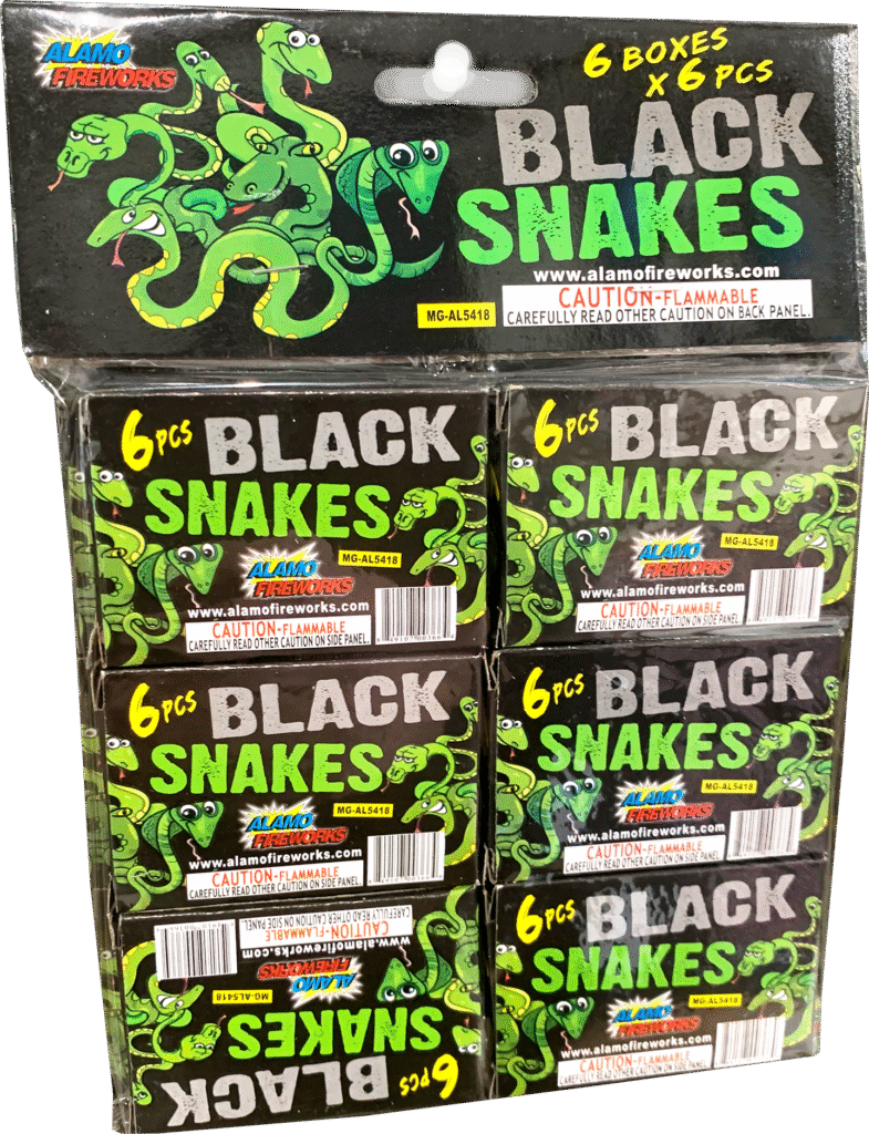 Black Snakes 6-Pack — Alamo Fireworks