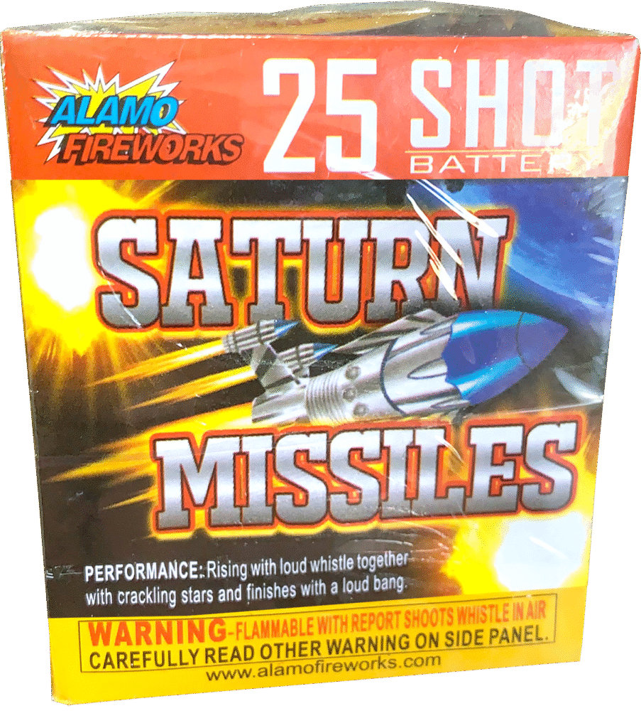 25 Shot Saturn Missile — Alamo Fireworks